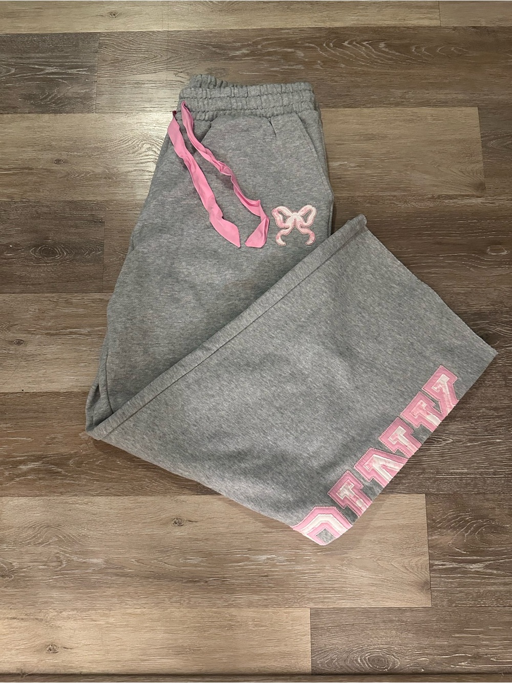 PINK x LoveShackFancy Wide-Leg Sweatpants